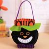 Spooky Design Pumpkin Candy Bag Velvet Material Kids Candy Bag  Trick Or Treat Event