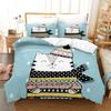 Cartoon Cat King Full Queen Duvet Cover Lovely Pet Kitty Bedding Set Animal Quilt Cover 2/3pcs Purple Polyester Comforter Cover