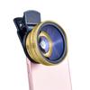 2 IN 1 Lens Universal Clip 37mm Mobile Phone Lens 0.45x 49uv Super Wide-Angle Macro HD Professional For All Smartphones