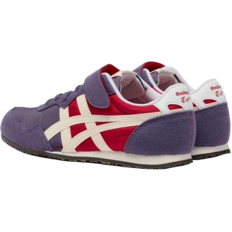 Onitsuka Tiger Serrano Kids Comfortable Soft Low Top Casual Shoes Kids Sneakers Purple Red 1184A086-500