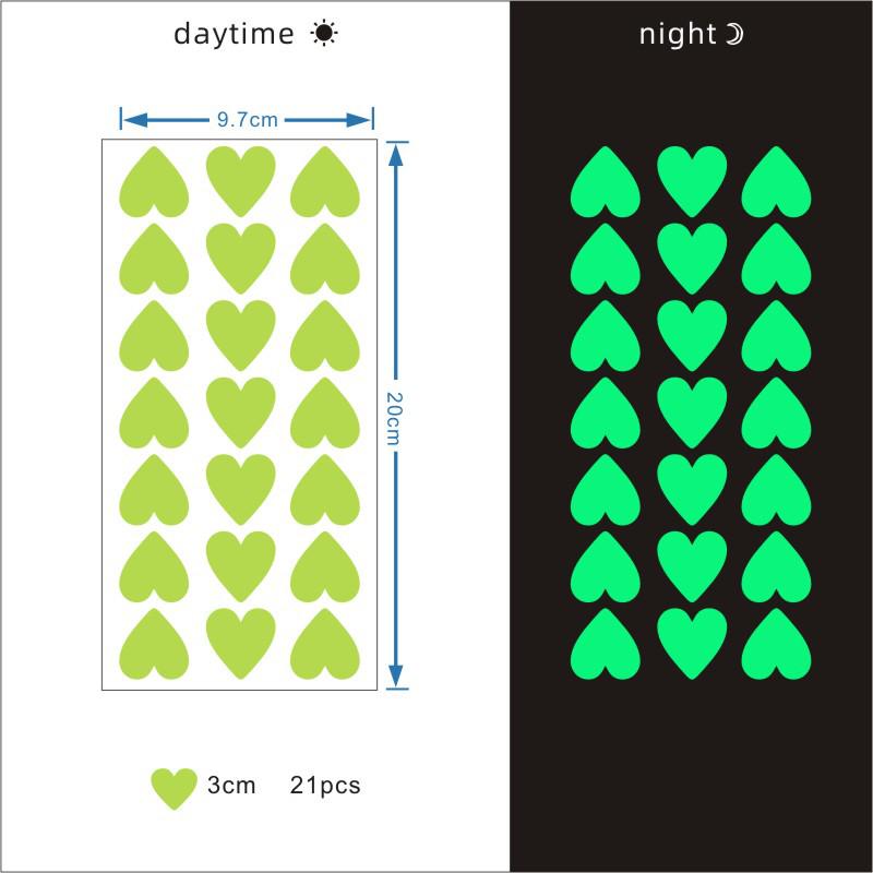 Φωτεινά Φθορίζοντα Αυτοκόλλητα Αστέρια και Κουκκίδες για Διακόσμηση Παιδικού Δωματίου