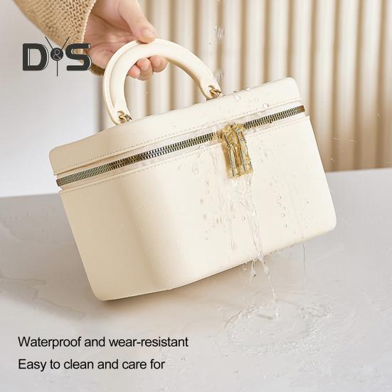 Travel Toiletry Bag with Handle Large Capacity Zipper Closure Waterproof Portable Cosmetic Bag Makeup Organizer