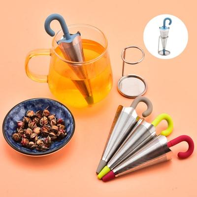 Paslanmaz Çelik Şemsiye Şekli Çay Demleme Süzgeci Filtre Mesh Çay Takımı Komik Baharat Süzgeci