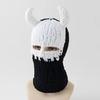 Japanese Popular Funny Devil Corner Crochet Knitted Beanie Hat Handmade Cute Long Ear Warm Cover Warm Wool Hat Spot