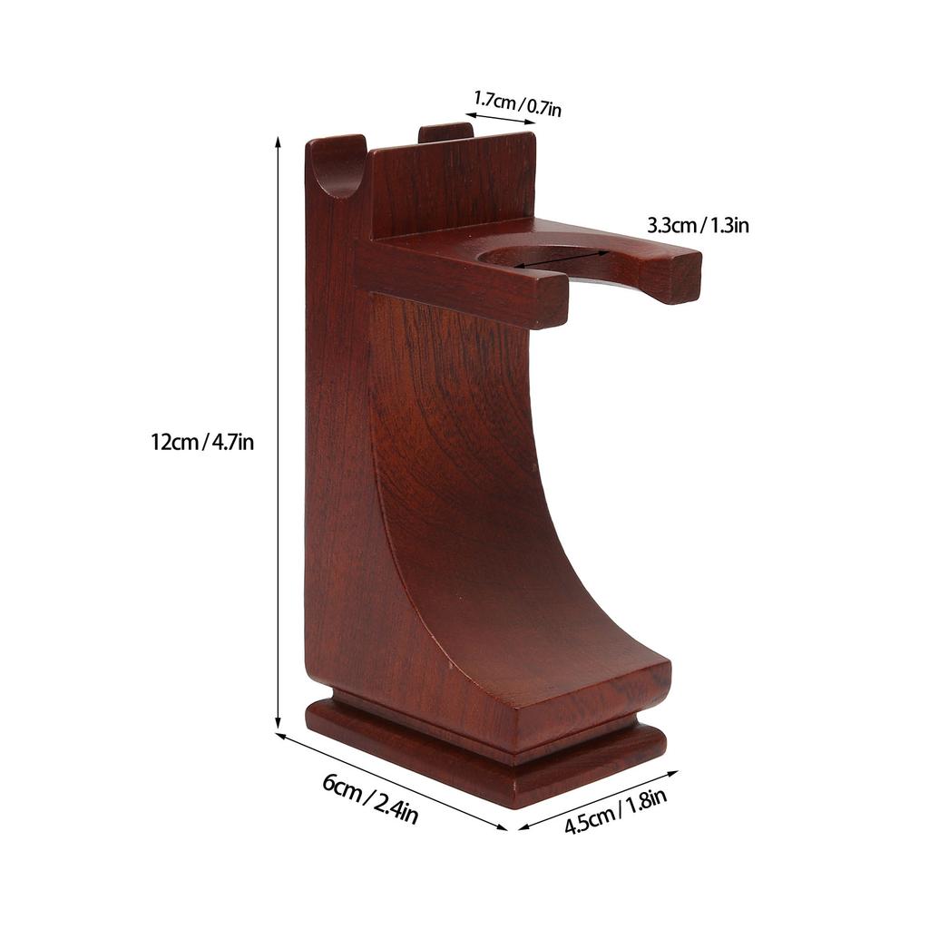 ZK20 Wood Brush Razors Drip Stand Stable Wine Red Shave Stand with Anti Slip Base for Standard Size Shave Brushes