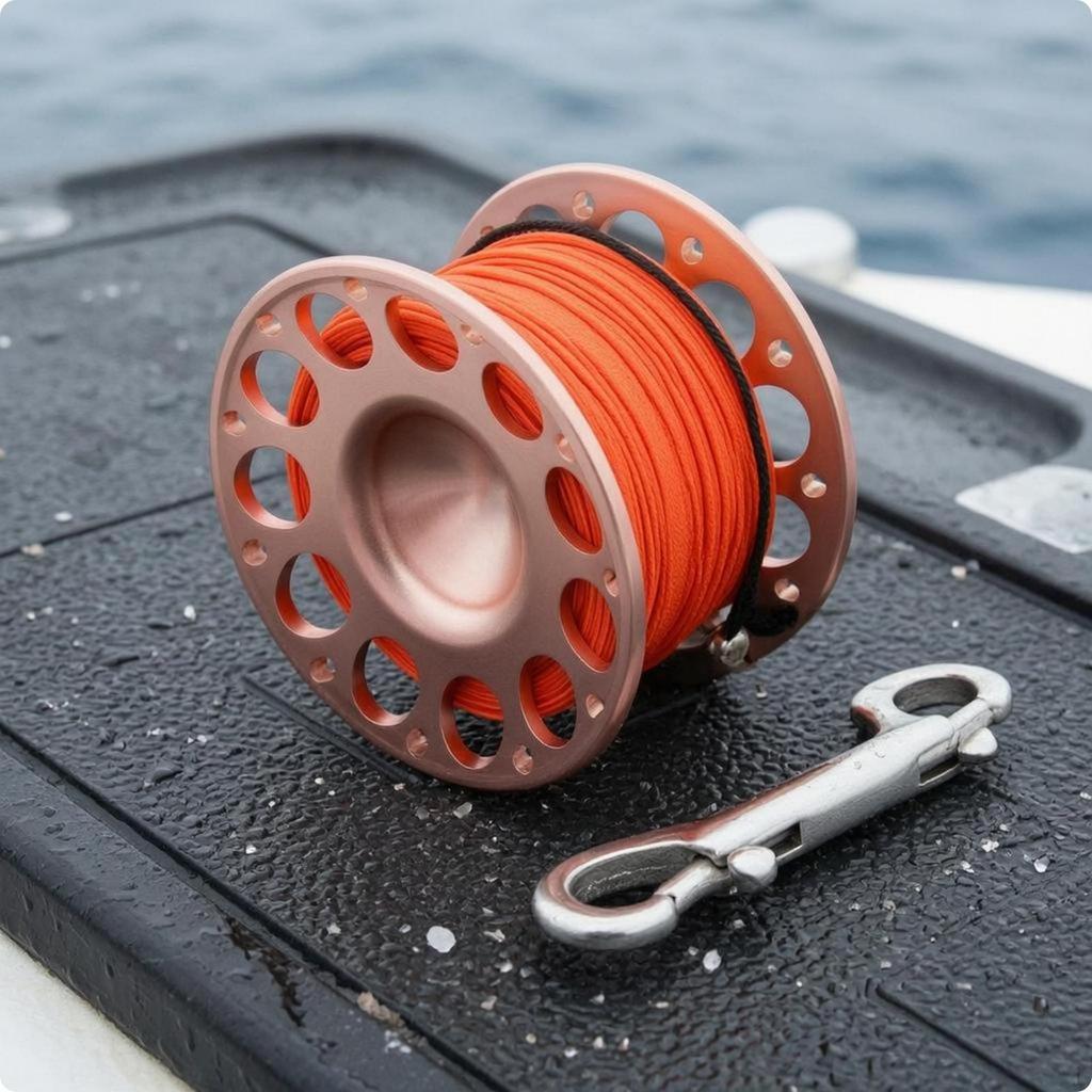 Diving Finger Spool Reel DoubleDisc Perforated Outdoor Gear