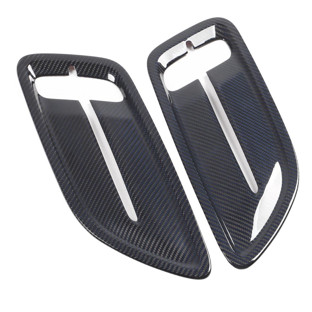 2 Pcs Engine Hood   Vent Cover Carbon   Front Upper Bonnet Hood   Outlet Cover Replacement for     2018 to 2023