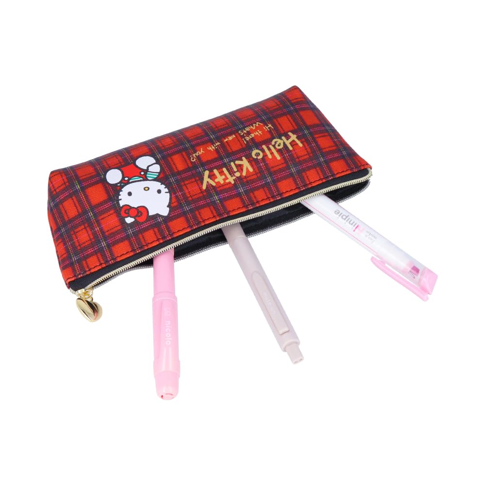 Sunstar Stationery Sanrio Character Pencil Case Hello Kitty Check S1428730