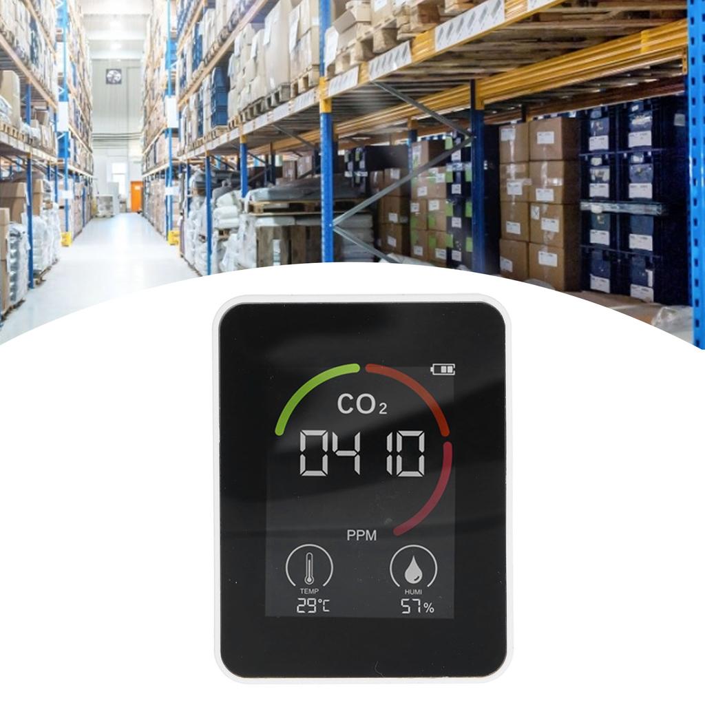 Smart Carbon Dioxide Detector USB Charging Infrared Temperature Humidity Quality Monitor