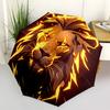 1pc Lion Flame Automatic Folding Umbrella Portable Collapsible Umbrella for All Seasons, 8-Rib Durable Construction, Perfect Gift 021