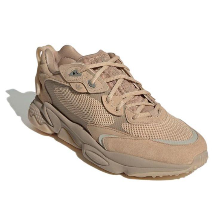 Adidas Originals Ozweego Meta Leather Sports Trend Durable Low-Top Casual Shoes Unisex Casual Shoes Beige HQ6327