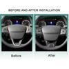 Interior Steering Wheel Trim Cover Frame For Ford Bronco Sport 21+ Carbon Fiber