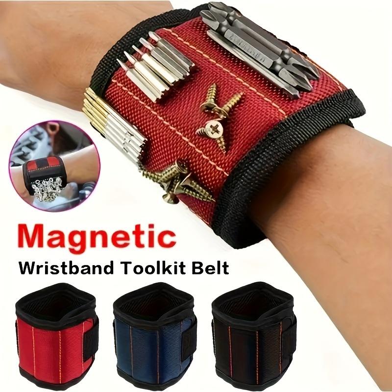 Magnetic Wristband for Screws, Nails, Bolts & Drill Bits - Unique Support Design - Perfect Gift for Handyman, Electrician, Car Repair