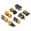 8 Stück 1:60 Maßstab Baufahrzeuge Spielzeugset Lebensechte Kunststofflegierung Rückziehmotoren Modell Pädagogisch