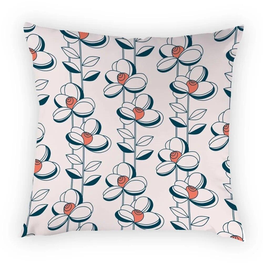 

Наволочка Подушка Цветок Дейзи Цветок Персика Квадратный Цвет Сидящий Чехол Для Подушки Дивана 40x40cm