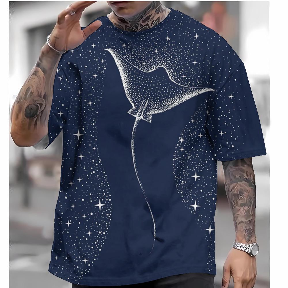 Men's T-shirt short-sleeved tops Japanese style Ukiyo-e clothing