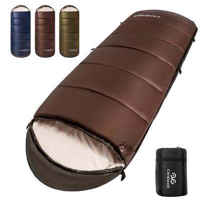 CAMDOOR Sac de Couchage Hiver Duvet Température Confortable 230T Inclut Rangement Réglable Entièrement Idéal pour Désastre Voiture Extérieur Route et Intérieur