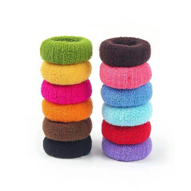 Damskie Dziewczęce Elastyczne Gumki do Włosów Duże Grube Bezszwowe Gumki do Włosów Bez Uszkadzania Uchwyt na Kucyk Opaska na Głowę Akcesoria do Włosów 12 szt./Worek