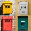 4 Zoll 5 Stück 0 bis 9 Ziffern Wasserdichte Aufkleber, Geeignet für Briefkasten, Büro, Schule und Haustür-Nummern-Etikett