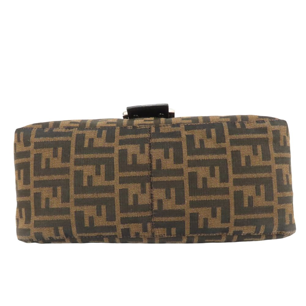 Used FENDI Shoulder Bag Mamma bucket 26325 canvas/leather Brown black Zucca
