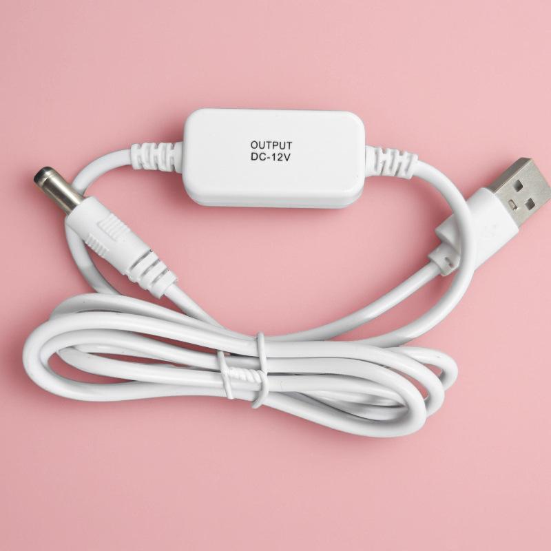 Wifi To Powerbank Cable Connector 5V To 12V Usb Converter Cord For Wifi Router Fan Speaker