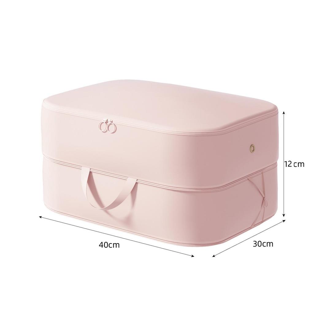 Space Saving Compression Storage Tote Bag Heavy Duty Multipurpose Rectangle Fabric Organizer for Comforters Clothes and Blankets