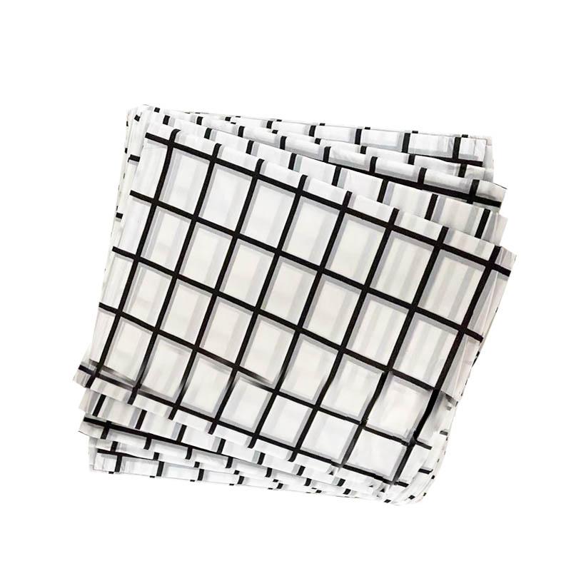 

3/6/10 шт одноразовые клетчатые скатерти пластиковые скатерти для кухни пикников на открытом воздухе свадьбы дня рождения рождественского украшения 3PCS чёрный