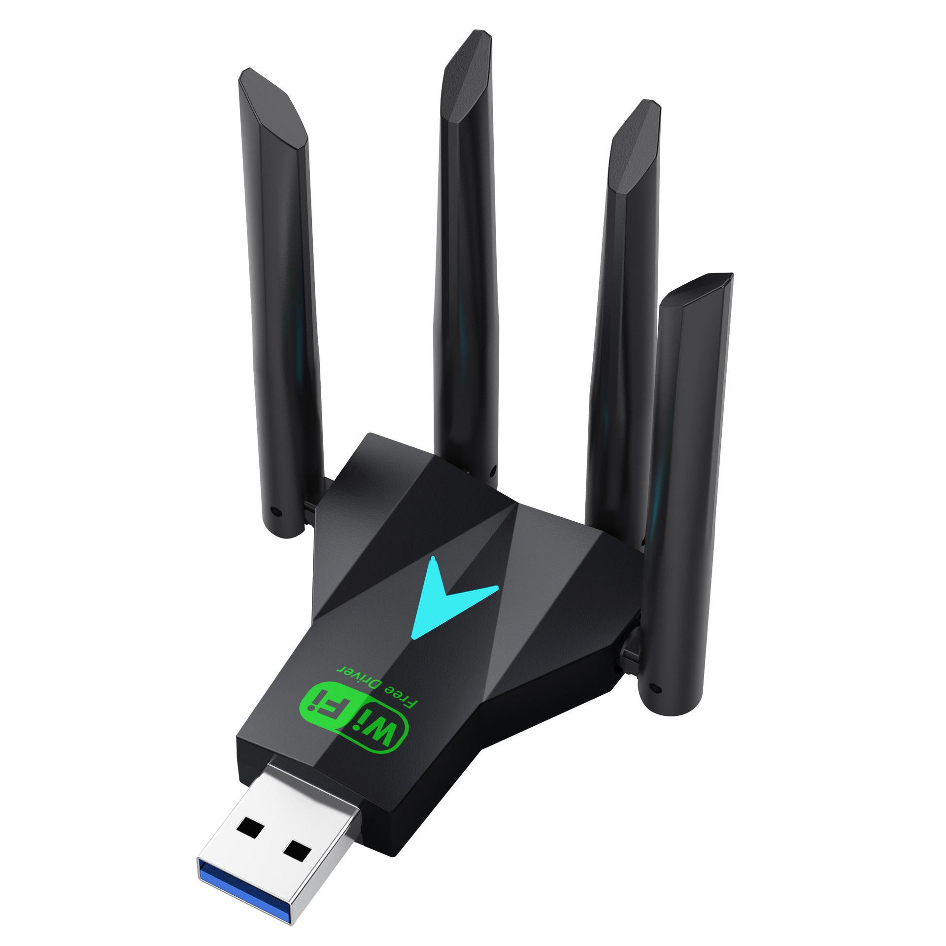 

USB 3.0 Двохдіапазонний 5G WiFi Адаптер 1300 Мбіт/с Високошвидкісний Пробиття Стін для ПК