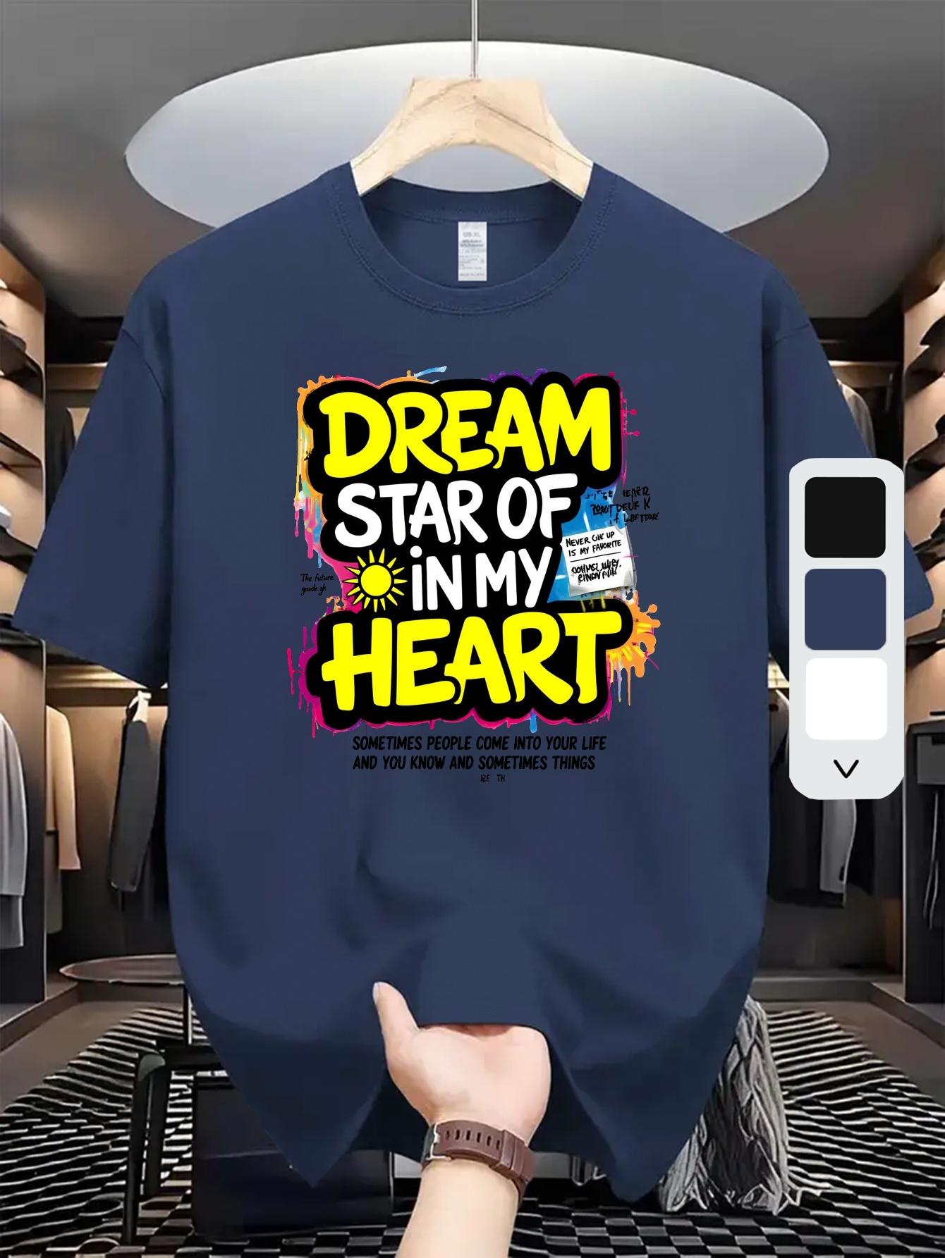 Dream Star Graphic T-shirt - Vibrant Neon Print XXXXL