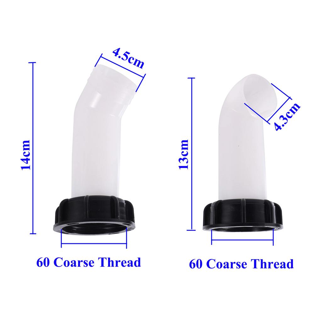 2" IBC Tank Adapter 43mm/45mm Water Tank Drainage Diversion Tube S60 Female Thread Garden Irrigation Hose Barrel Tap Fittings