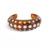 Minimalist Rivet Acrylic Bangle Punk Style Chunky Irregular Wide Bracelet Cuff Style Embellishment Open Bangle Decor Itemation