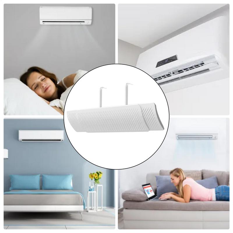 Air Conditioner Deflector Adjustable Air Vent Deflector Conditioner Baffle for Car Windshield Family Ceiling Home Bedroom