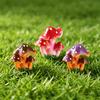 Mini Resin Mushroom Figurine Tiny Bonsai Craft Decoration Small Lawn Fairy Garden Ornament for Indoor Outdoor Terrarium DIY Craft Home Tabletop Micro