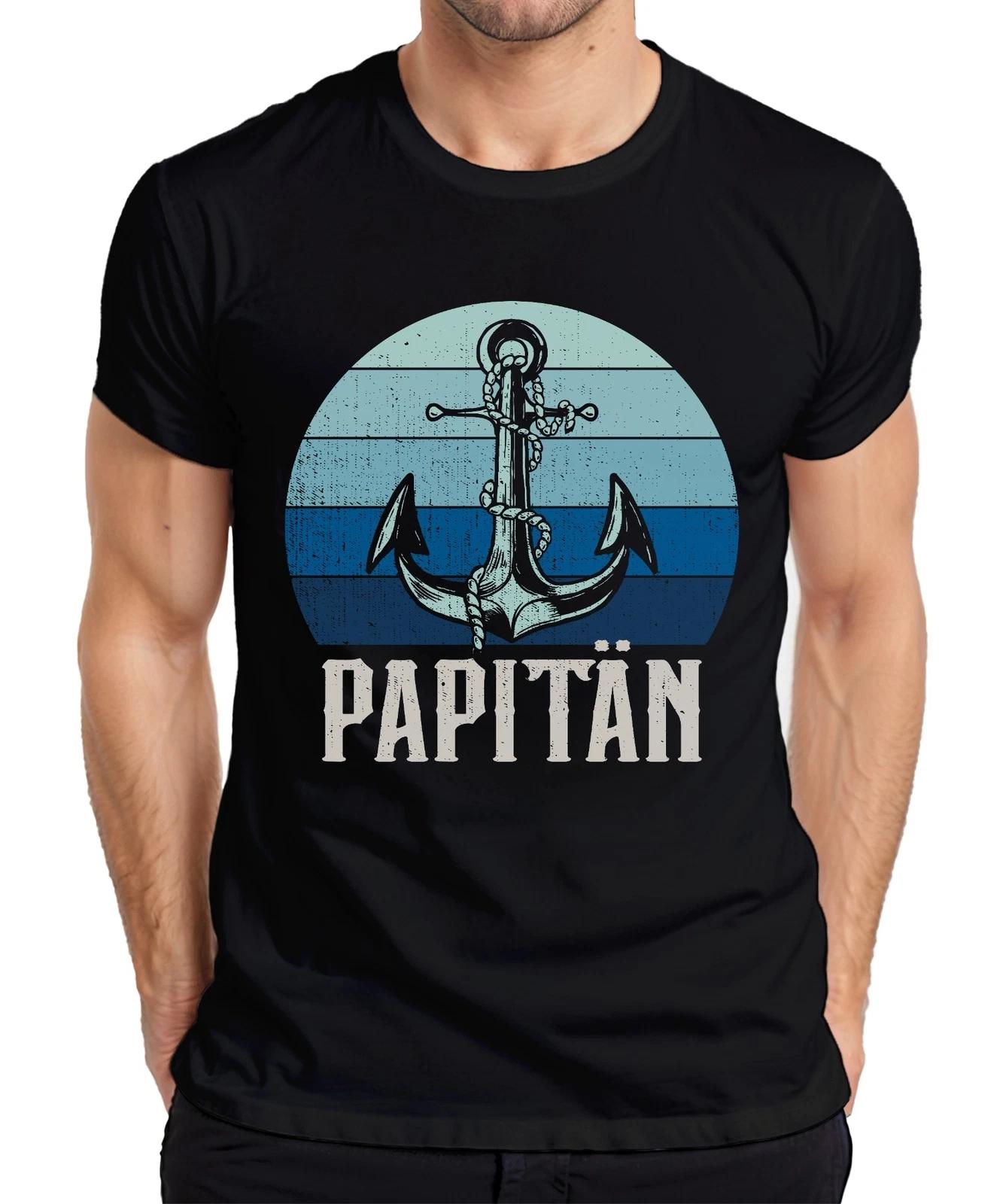 Retro Papitän Vintage Papa Seefahrer Vatertag Anker Motiv Norddeutschland Hambur XXXXL