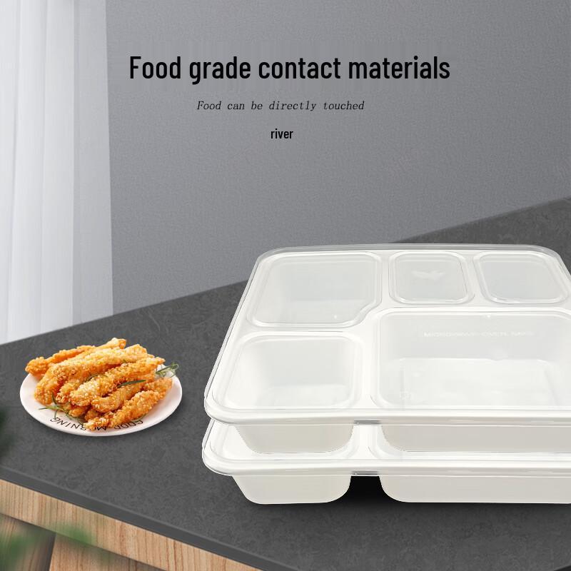 Disposable 5-Compartment Meal Box