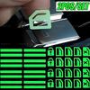 2 Pcs Luminous Car Stickers Door Window Switch Sticker Night Safety Accessories