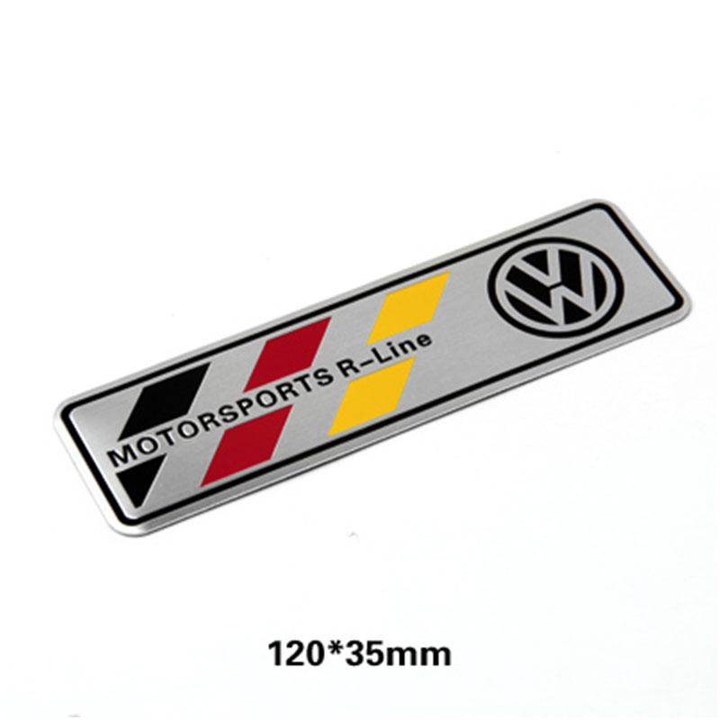 RUNTB1 3D Metal Aluminium Badge Car Body Decoration Sticker For VW GTI Polo Golf Passat Tiguan Arteon Touareg Taigo Caddy Jetta Beetle