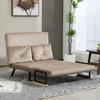 Sleeper Chair, Guest Bed, Wood Armrests, Metal Frame, Up To 120 Kg, 102x73x81cm, Light Brown