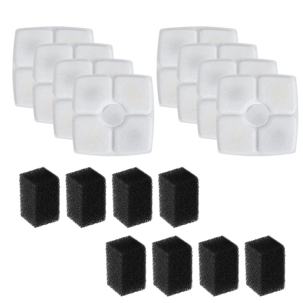 Pet Fountain Filters Filtration System Replacement Filter and Foam Water Purifications Filters Water Fountain Accessory