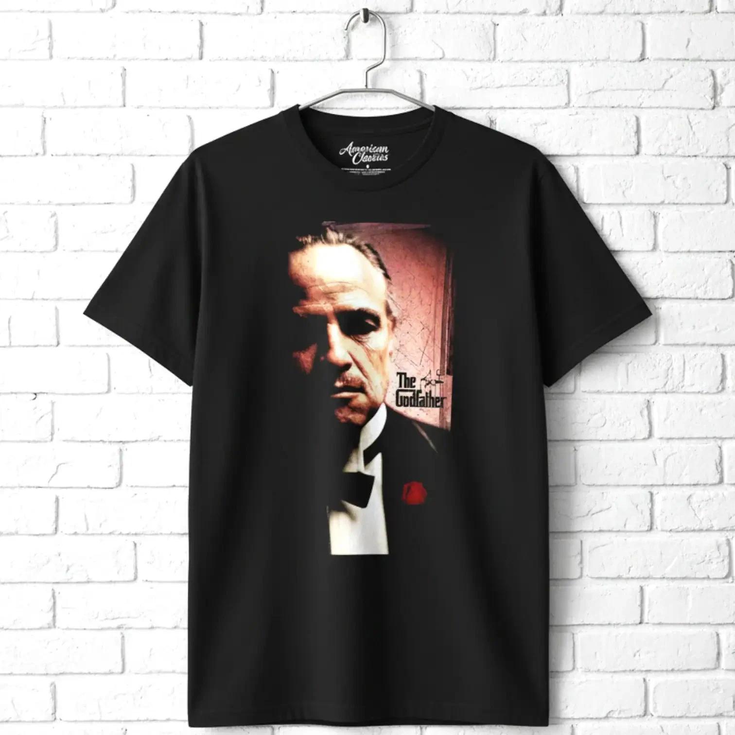 Godfather The Don Vito Corleone Men s T Shirt Marlon Brando Vintage Movie Logo XXL