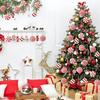12/24Pcs Fun Wooden Christmas Tree Decoration Candy Cane Red Candy Cane Decoration DIY Hanging Hanging Ornaments Home Decor