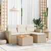 VidaXL Garden Lounge Set with Cushions 5 Pcs Beige Braided Resin 3224091