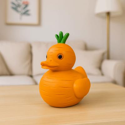 Desktop Decoration Resin Whimsical Vegetable Duck Ornament Cartoon Cute Duck Statue Creative Waterproof Miniatures Figurine Gift
