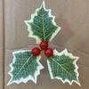 Holiday Leaves and Red Berries Christmas Tree Ornaments - Festive Vine Accessories