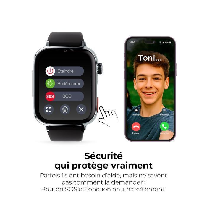 Montre connectée pour enfant - SAVEFAMILY - SaveWatch Plus 2 - GPS &amp; appels vidéo - Écran AMOLED Gorilla Glass - Appareil photo 8MP