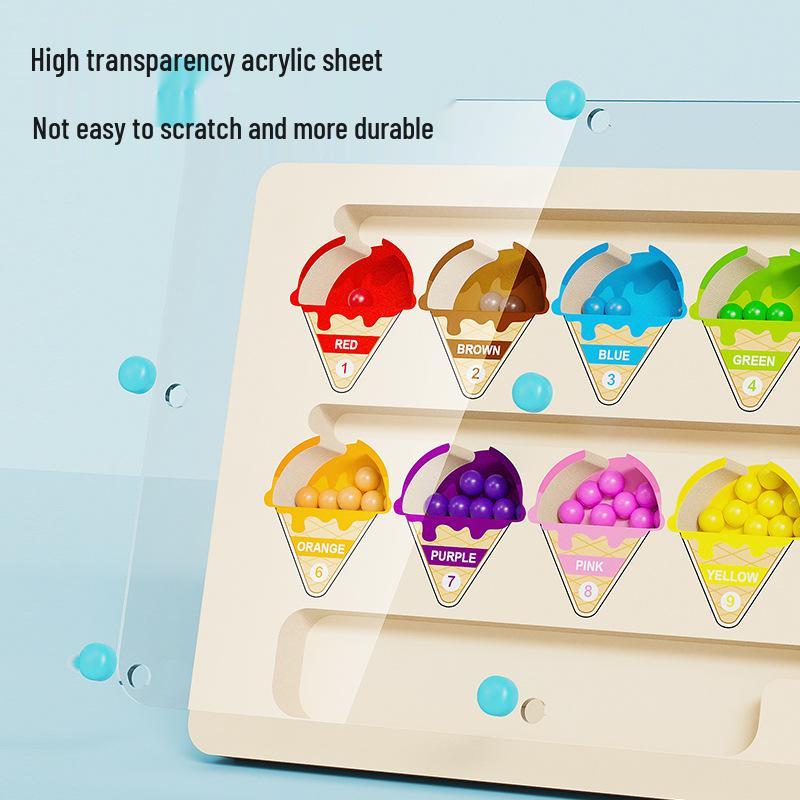 Children's Wooden Marble Maze Game: Magnetic Pen Control for Early Education and Logic Development