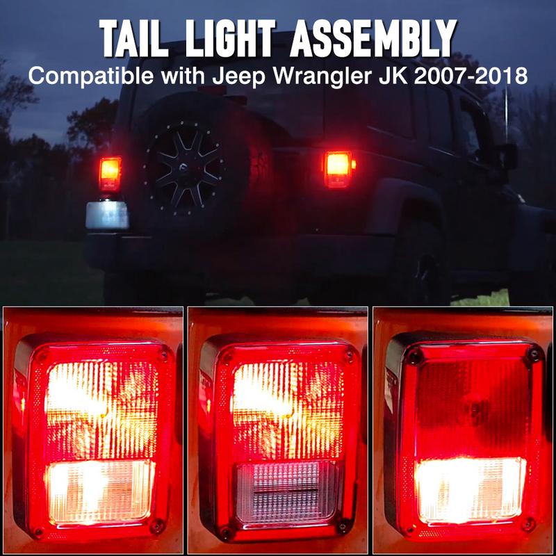 Halogen Tail Light Assembly Left Right With Harness For Jeep Wrangler JK 2007 2008 2009 2010 2011 2012 2013 2014 2015 2016 2017