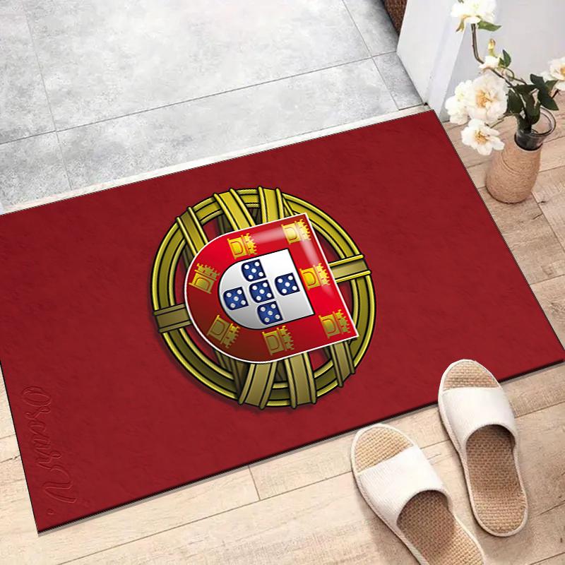 Portugal flag Polyester Carpet, Soft Indoor Mat for Office Chair, Living Room, Computer Desk - Decorative Home Office Rug Design