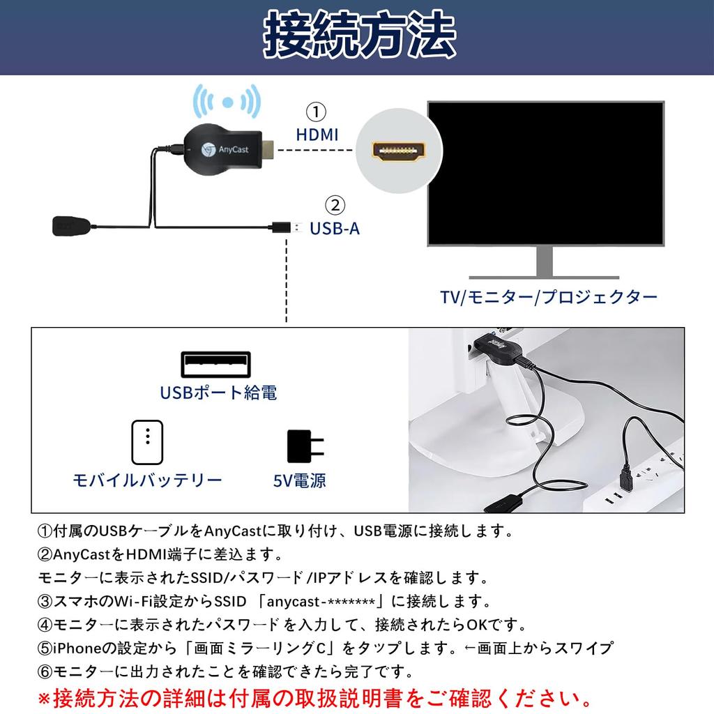 Top HDMI Mirror HDMI Mirror Cast Kabellose Spiegelung Kompatibel mit Anycast Originalprodukt Spiegeln Sie Ihren Bildschirm auf Ihrem Fernseher Miracast Ansehen von YouTube