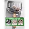 2 In 1 Cat Litter Scoop Wood Handle Stainless Steel Cat Poop Sifting Tool Comfortable Grip Easy To Clean Litter Box Scooper